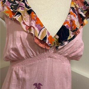 Anthropologie Prayer floral flutter maxi/midi nwt 16